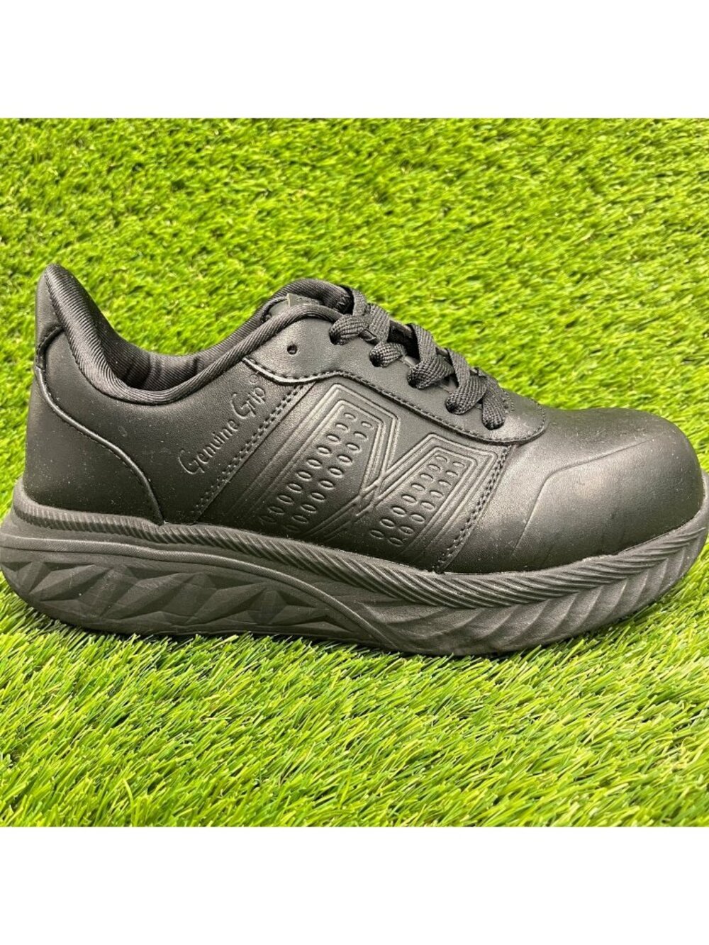Genuine Grip 1501 Mens Size 8 Triple Black Composite Toe Safety Working Shoes